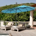 15 Feet Double-Sided Patio Umbrella with 12-Rib Structure - Gallery View 50 of 66