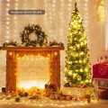 PVC Artificial Slim Pencil National Christmas Tree with Metal Stand