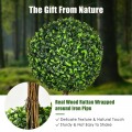 30 Inch Artificial Topiary Triple Ball Tree Indoor and Outdoor UV Protection - Gallery View 11 of 15