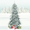 7 Feet Snow Flocked Slim Artificial Christmas Fir Tree - Gallery View 6 of 11