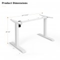 Electric Sit to Stand Adjustable Desk Frame with Button Controller - Gallery View 14 of 20