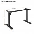 Electric Sit to Stand Adjustable Desk Frame with Button Controller - Gallery View 4 of 20