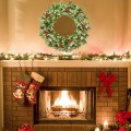 24-Inch Pre-lit Flocked Christmas Spruce Wreath with LED Lights - Gallery View 1 of 10