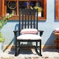 Indoor Outdoor Wooden High Back Rocking Chair