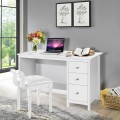 3-Drawer Home Office Study Computer Desk with Spacious Desktop - Gallery View 18 of 24