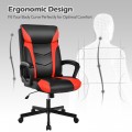 Swivel PU Leather Office Gaming Chair with Padded Armrest - Gallery View 22 of 36