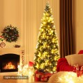 5 / 6 / 7.5 Feet Artificial Pencil Christmas Tree with Pine Cones - Gallery View 26 of 28