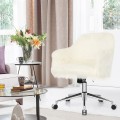 Modern Fluffy Faux Fur Vanity Office Chair for Teens Girls - Gallery View 7 of 12