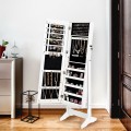Jewelry Cabinet Stand Mirror Armoire with Large Storage Box - Gallery View 9 of 29