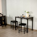 3 Pieces Dining Table Set with Faux Marble Tabletop and 2 Chairs Ideal for Small Space - Gallery View 2 of 34