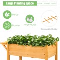Elevated Planter Box Kit with 8 Grids and Folding Tabletop - Gallery View 11 of 12