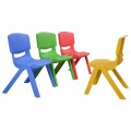 4-pack Colorful Stackable Plastic Children Chairs - Gallery View 2 of 6