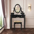 Vanity Make Up Table Set Dressing Table Set with 5 Drawers - Gallery View 15 of 24