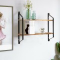 2-Tier Floating Rustic Storage Shelves for Living Room - Gallery View 1 of 12