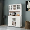 Wood Buffet Hutch Cabinet with 3 Large Drawers
