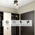 3-Light Semi Flush Mount Ceiling with Black Finish - Gallery View 8 of 8