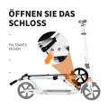 Folding Aluminium Adjustable Kick Scooter with Shoulder Strap - Gallery View 24 of 26