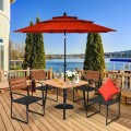 5 Pieces Outdoor Patio Dining Table Set Aluminium Frame - Gallery View 2 of 12