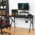 Gaming Desk Computer Desk with Cup Holder and Headphone Hook
