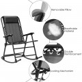 Outdoor Patio Headrest Folding Zero Gravity Rocking Chair - Gallery View 40 of 53