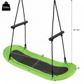Saucer Tree Swing Surf Kids Outdoor Adjustable Oval Platform Set with Handle