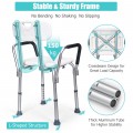6 Adjustable Height Safety Bathtub Shower Chair with 330lbs Large Weight Capacity - Gallery View 5 of 12