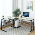 L-Shaped Computer Desk with Tiltable Tabletop - Gallery View 25 of 48