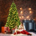 6.5 Feet Pre-lit Hinged Christmas Tree with LED Lights - Gallery View 8 of 12