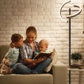 Modern Dimmable Torchiere Touch Control Standing LED Floor Lamp - Gallery View 2 of 12
