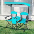 Portable Folding Camping Canopy Chairs with Cup Holder - Gallery View 20 of 35