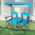 Portable Folding Camping Canopy Chairs with Cup Holder - Gallery View 8 of 35