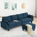 Reversible Sectional Sofa Couch L-Shaped Sofa Couch with Ottoman