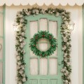 24 Inch Pre-lit Artificial Spruce Christmas Wreath - Gallery View 1 of 12