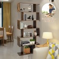 6-Tier S-Shaped  Style Storage Bookshelf - Gallery View 17 of 34