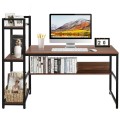 59 Inch Computer Desk Home Office Workstation 4-Tier Storage Shelves - Gallery View 32 of 48