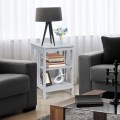 3-Tier Nightstand Sofa Side Table with Baffles and Round Corners - Gallery View 20 of 39
