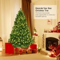 7/7.5/8 Feet Pre-lit Artificial Natural Christmas Tree with LED Lights