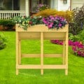Raised Wooden V Planter Elevated Vegetable Flower Bed - Gallery View 6 of 12