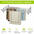 Stainless Wall Mounted Expandable Clothes Drying Towel Rack - Gallery View 5 of 12