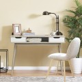Stylish Computer Desk Workstation with 2 Drawers and Solid Wood Legs - Gallery View 14 of 24