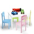 5 Pieces Kids Pine Wood Table Chair Set - Gallery View 24 of 33