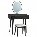 Touch Screen Vanity Makeup Table Stool Set with Lighted Mirror - Gallery View 3 of 36