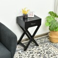 Design Sofa Side Table with X-Shape Drawer for Living Room Bedroom - Gallery View 14 of 22
