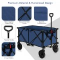Outdoor Folding Wagon Cart with Adjustable Handle and Universal Wheels - Gallery View 35 of 45