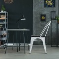 4 Pieces Tolix Style Metal Dining Chairs with Stackable Wood Seat - Gallery View 23 of 23