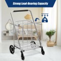 Heavy Duty Folding Utility Shopping Double Cart - Gallery View 17 of 18