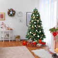 7.5 Feet Artificial Christmas Tree with Ornaments and Pre-Lit Lights - Gallery View 7 of 13