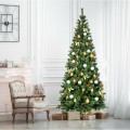 8 Feet Premium Hinged Artificial Christmas Tree Pine Needles - Gallery View 1 of 12