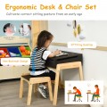 Kids Activity Table and Chair Set with Storage Space for Homeschooling - Gallery View 11 of 18
