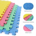 12 Pcs Kids Soft EVA Foam Interlocking Puzzle Play Mat for Exercise and Yoga - Gallery View 5 of 12